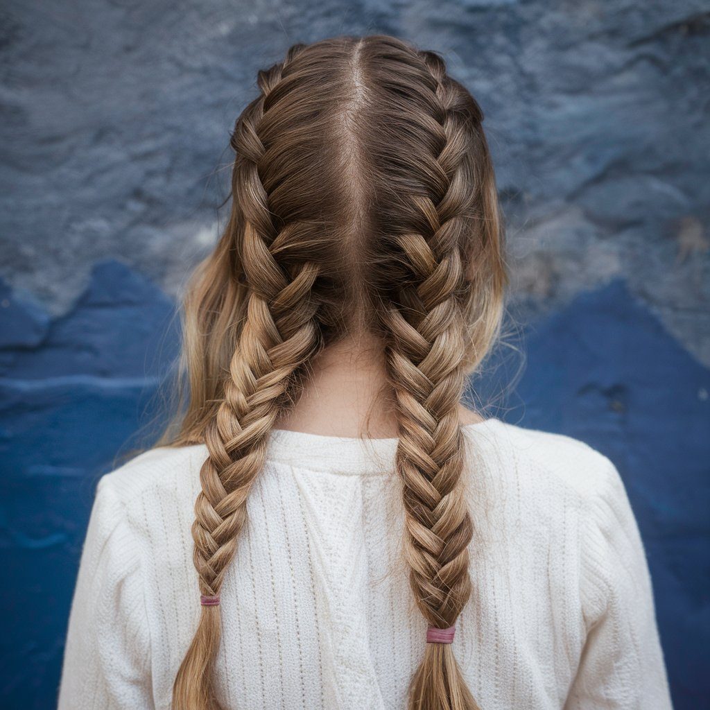 Double French Braids