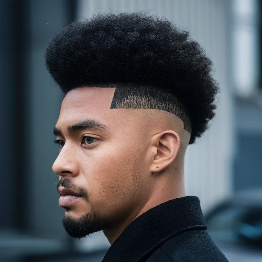 Low Taper Fade with Afro