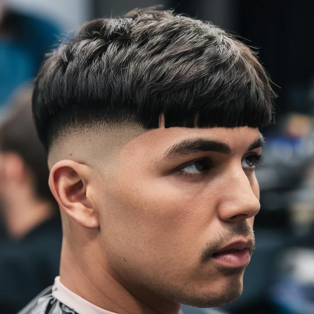 Low Taper Fade with Bowl Cut