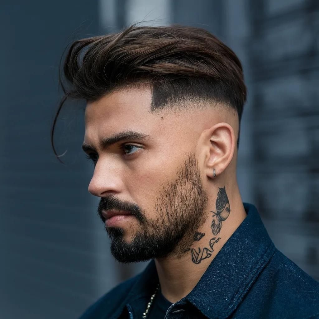 Low Taper Fade with Disconnected Undercut