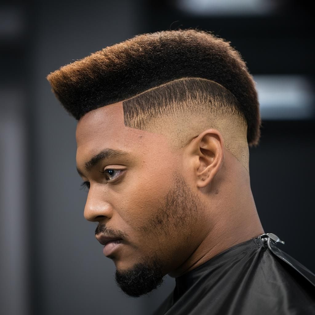 Low Taper Fade with High Top