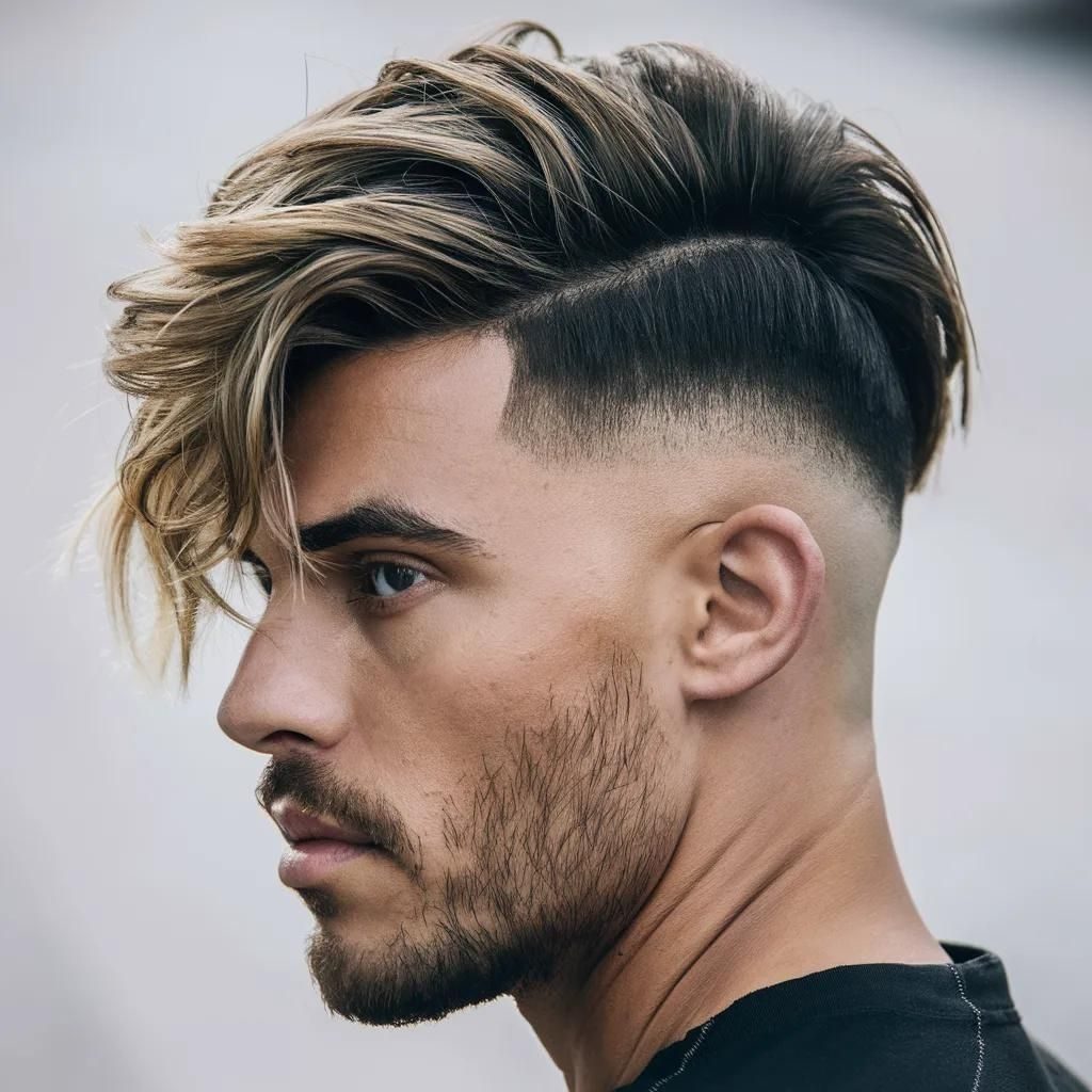 Low Taper Fade with Surfer Hair