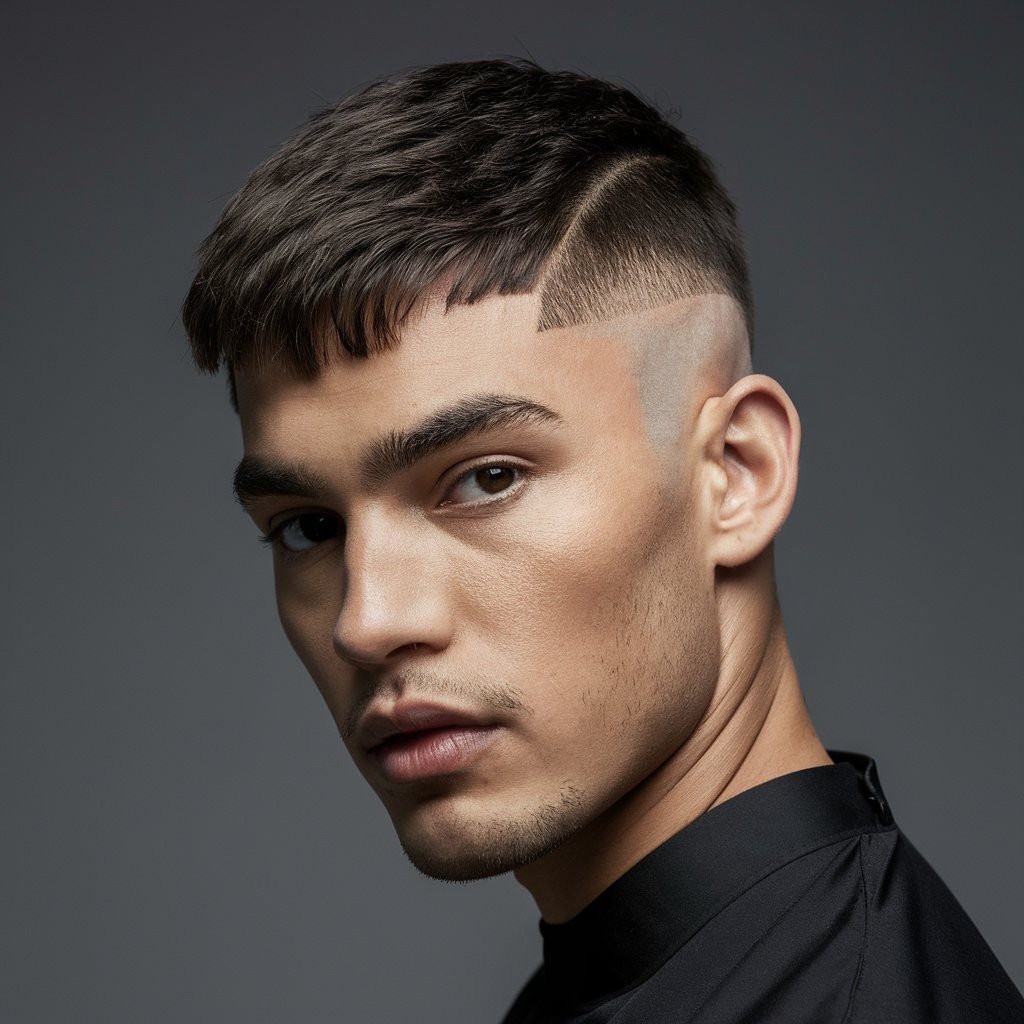 A subtle taper starting lower on the head, giving a minimalistic look.