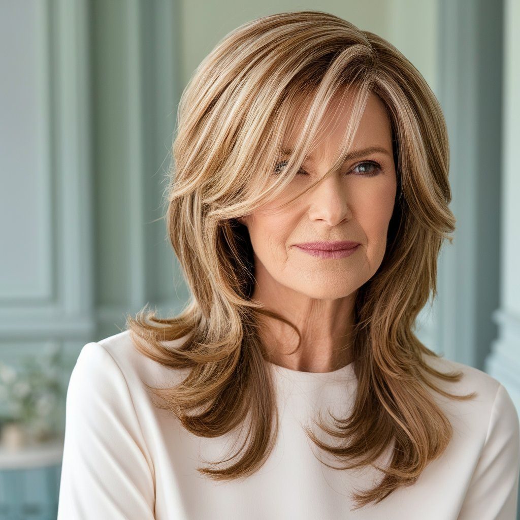 Long Hairstyles for Women Over 50