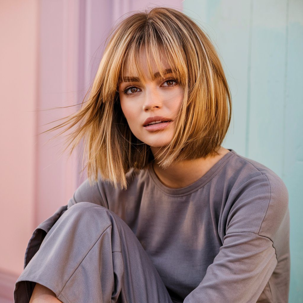 Shoulder Length Medium Bob Haircut in 2024