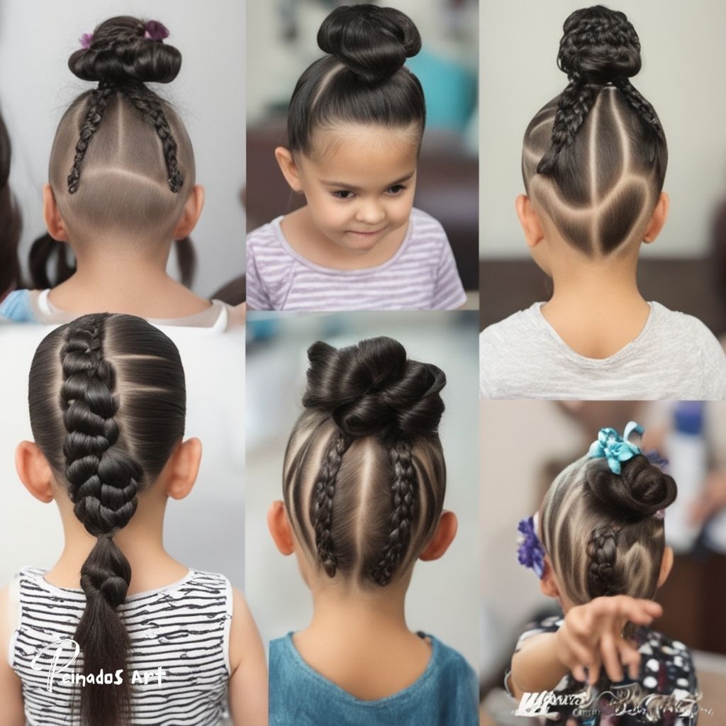 Divertido peinado loco para niñas con colores brillantes y formas creativas en 2024