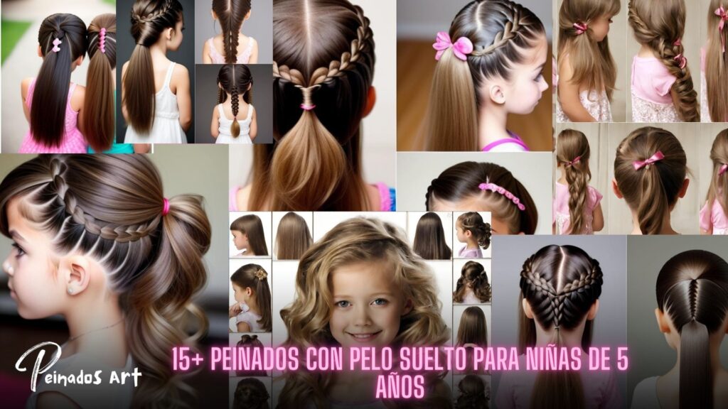 15 Imagen peinados con pelo suelto para niñas de 5 años