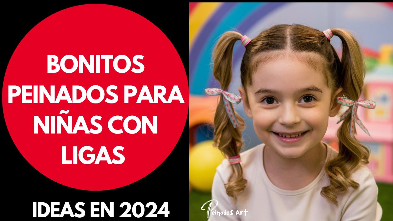 Bonitos Peinados para Niñas con Ligas 2024 Ideas Creativas y Fáciles