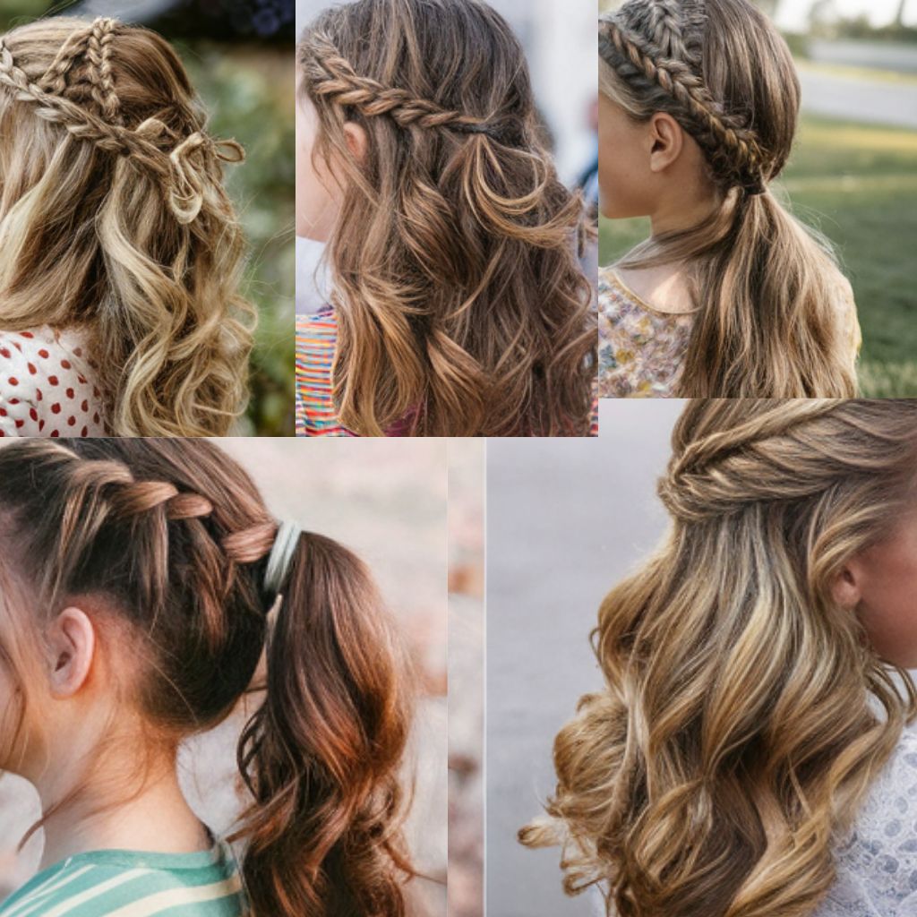Diversos estilos de cabello trenzado para niñas de 10 años.