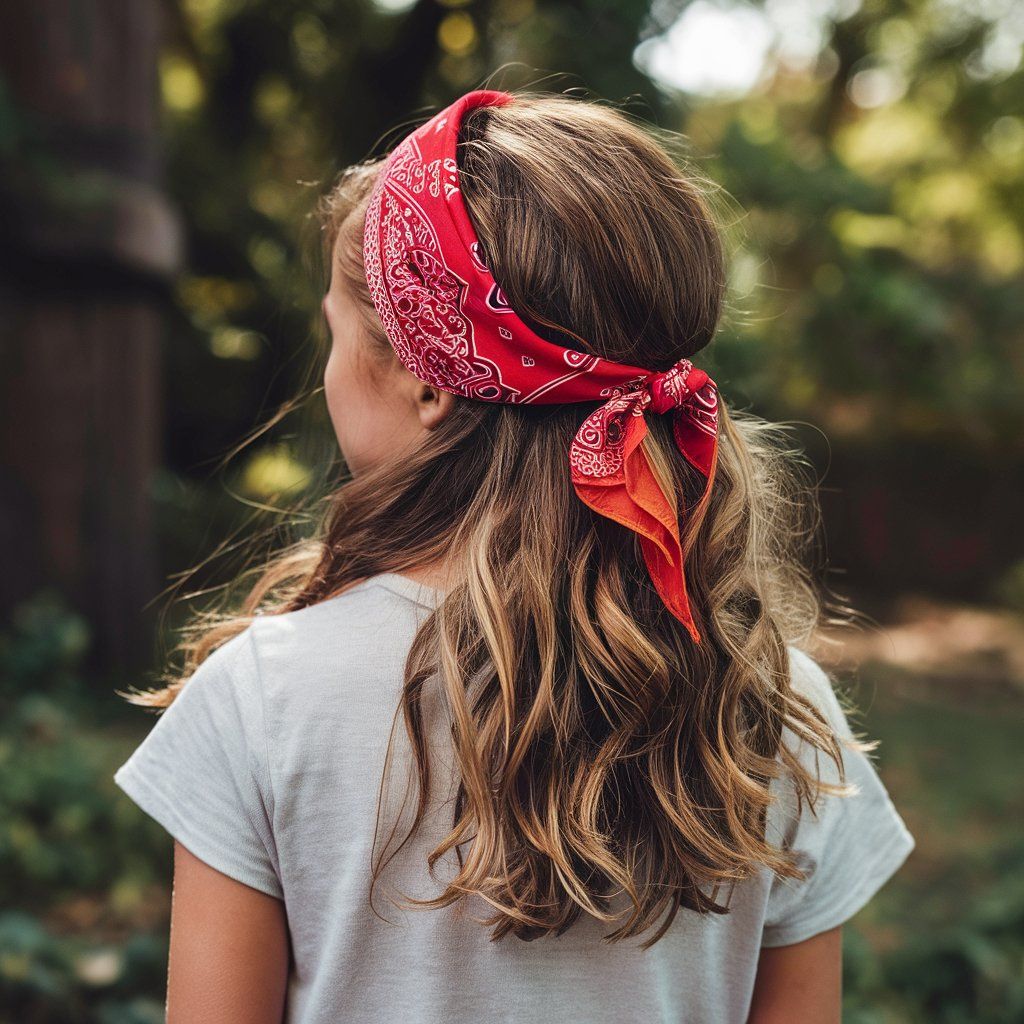 Peinado para niñas de 10 años: semi-recogido con trenza. Un estilo encantador y juvenil para lucir el cabello suelto con una trenza.