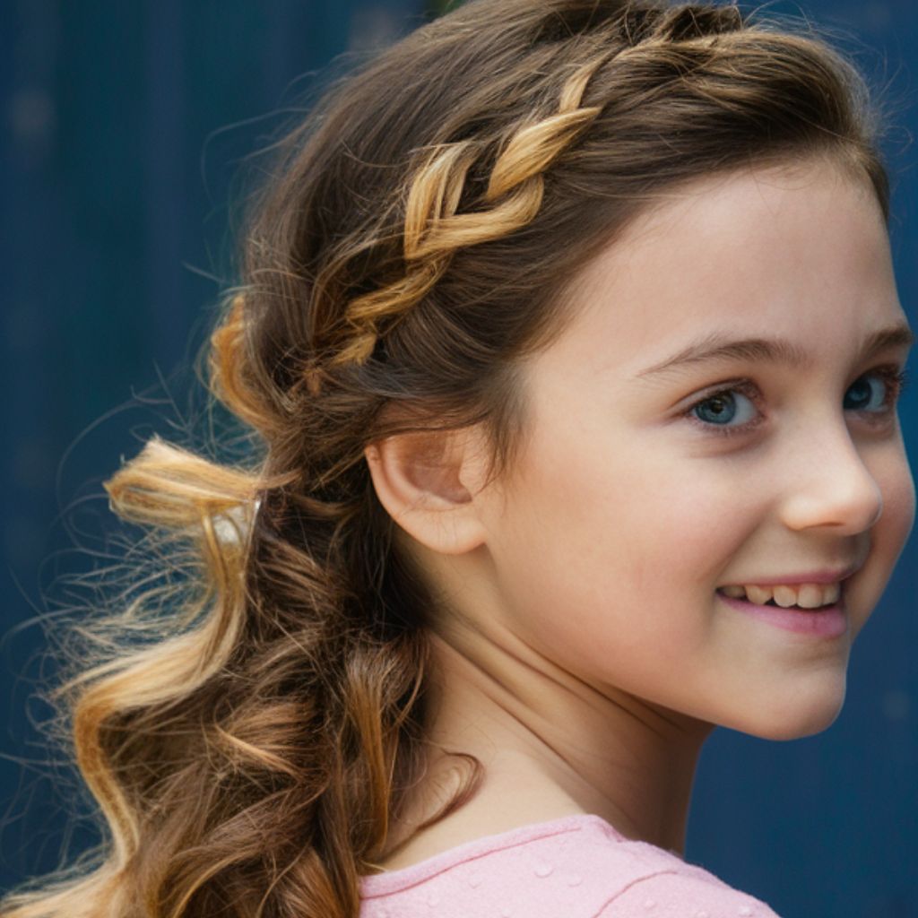 Imagen de una niña joven con el pelo largo en una trenza.