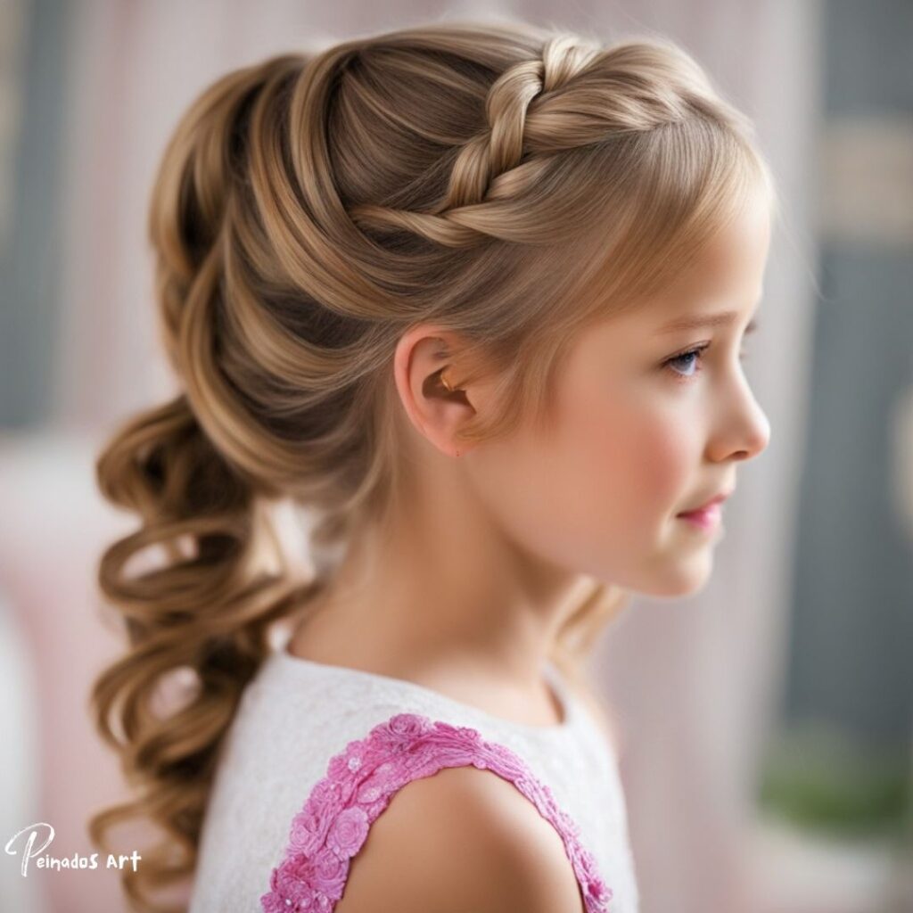 peinados con pelo suelto para niñas de 8 años Peinados Art