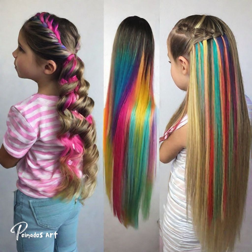 25+ ] Peinados Con Extensiones De Colores Para Niñas - Peinados Art