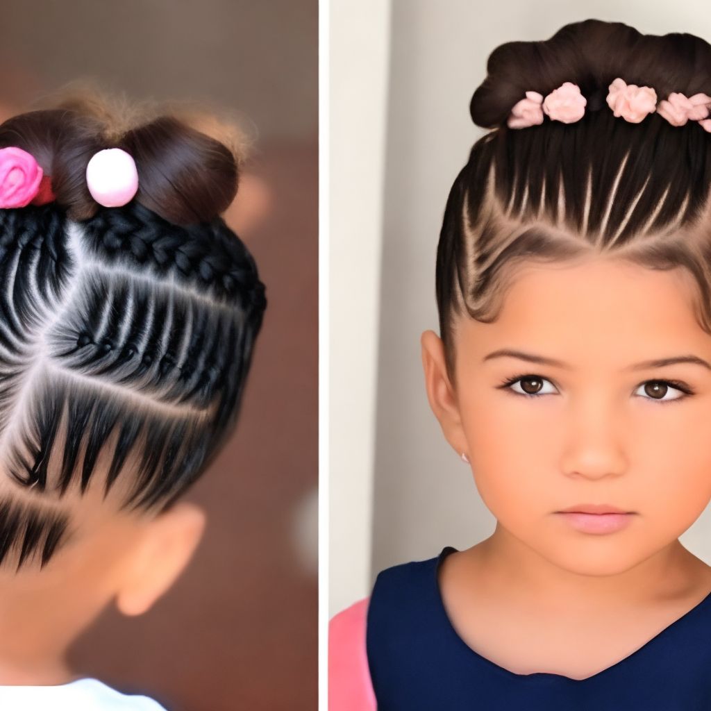 Peinados con trenzas y ligas para niñas Peinados Art
