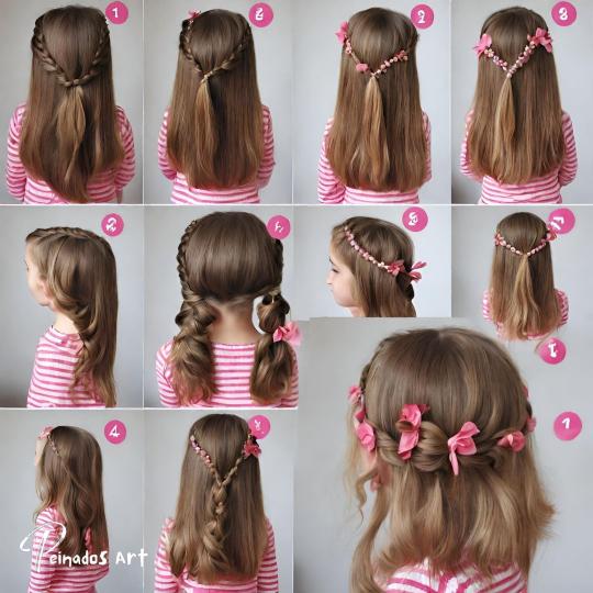 Sigue estos sencillos pasos para crear una preciosa trenza para el pelo largo de una niña. Ideal para peinados fáciles.