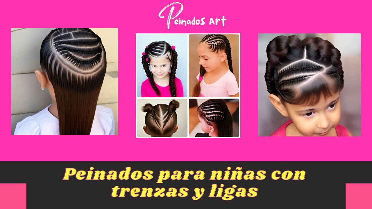 Peinados para niñas con trenzas y ligas Peinados Art