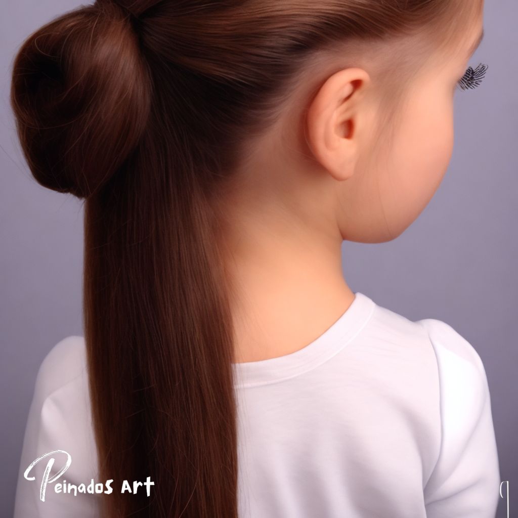 Peinados informales con ligas para niñas