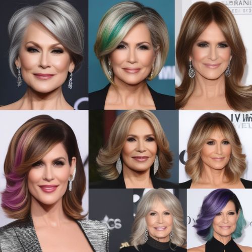 Reflejo de Personalidad: Mechas de Color Peinados para Mujeres de 50 Años en 2024