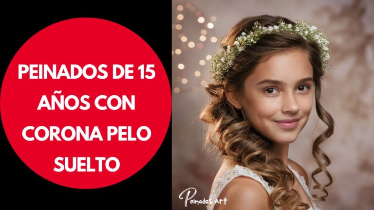 Los Mejores Peinados de 15 Años con Corona pelo Suelto 2024