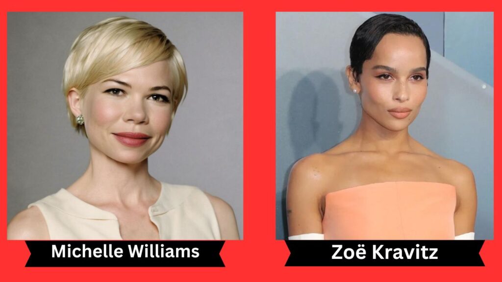 Considera a celebridades como Michelle Williams y Zoë Kravitz, quienes han popularizado el pixie cut, demostrando su versatilidad y atractivo en diferentes contextos y eventos 