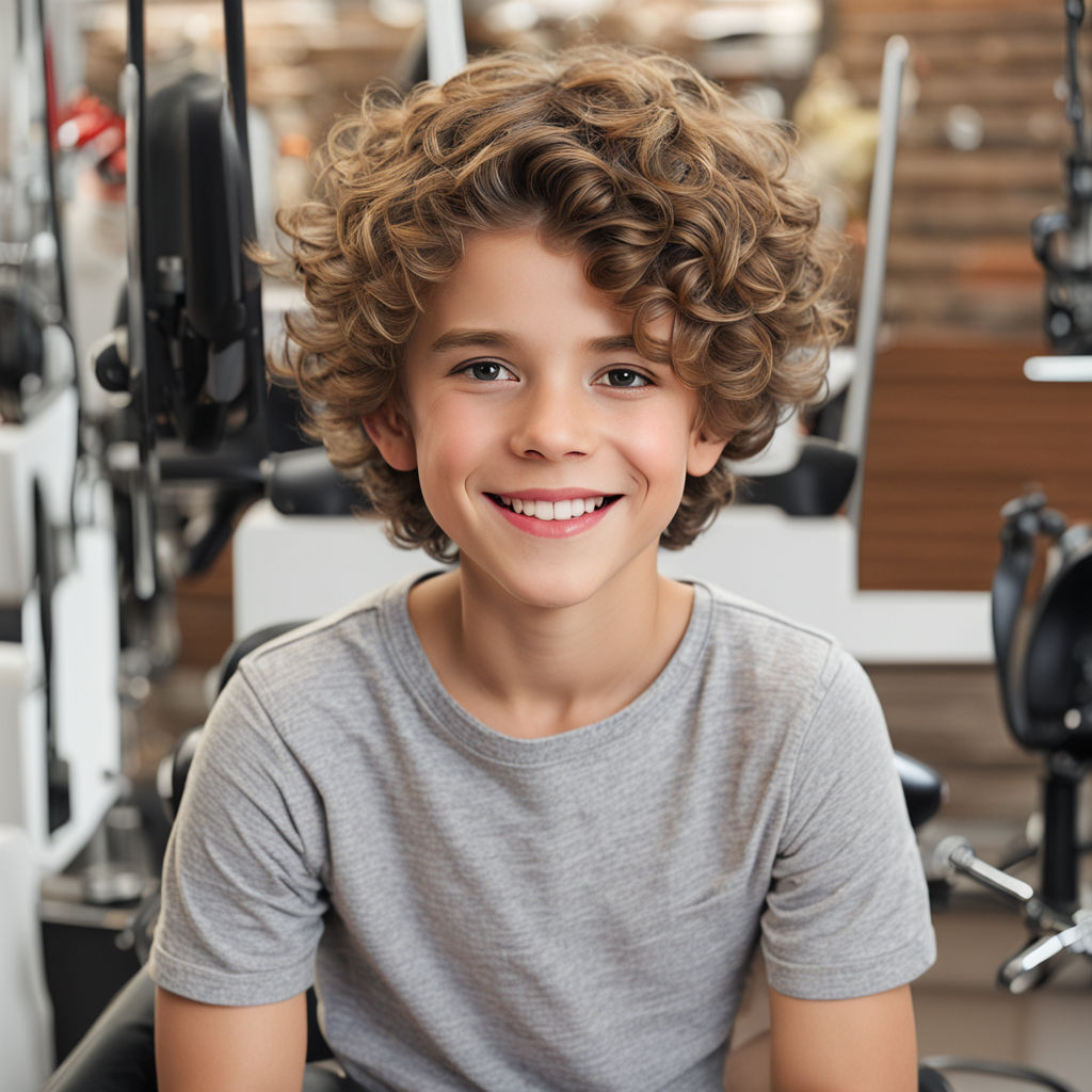 Corte de pelo para niños de 13 a 15 años Cabello Rizado Natural