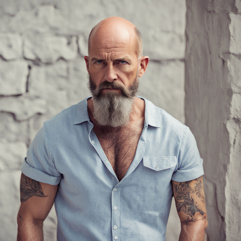 Barba para Hombres Calvos Peinados Art
