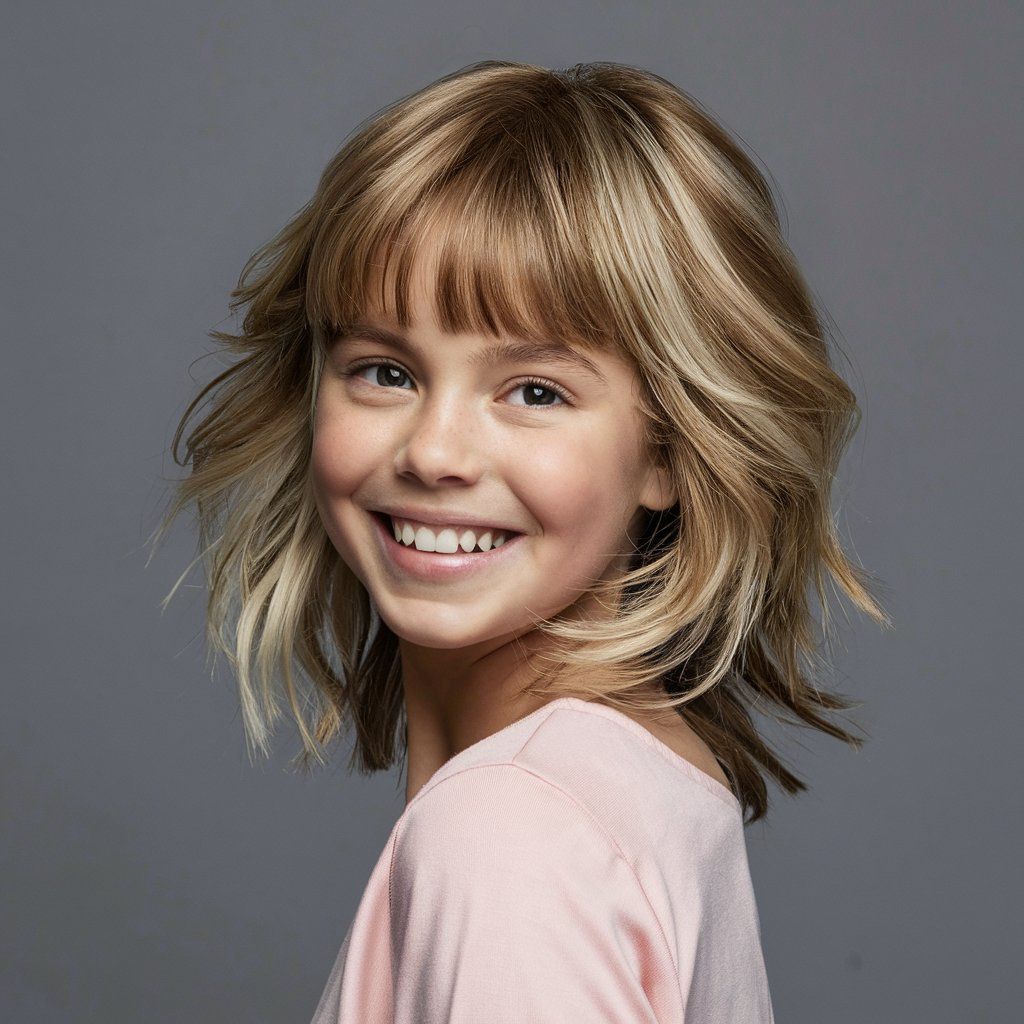 Fotografía de una niña de 15 años con un corte de pelo bob rubio.