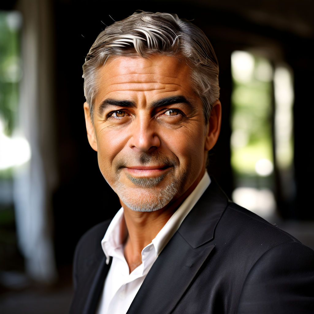 George Clooney: Con su clásico corte de caballero, Clooney ha sido un ícono de estilo para los hombres canosos durante años.