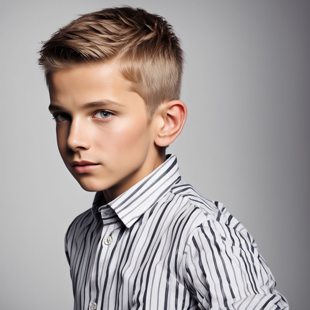 Haircut for 10 year old Boys with Straight Hair Side Parting Cut