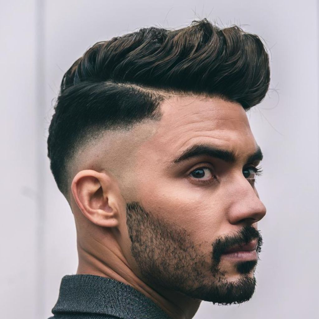 Corte con Estilo de Pompadour Texturizado