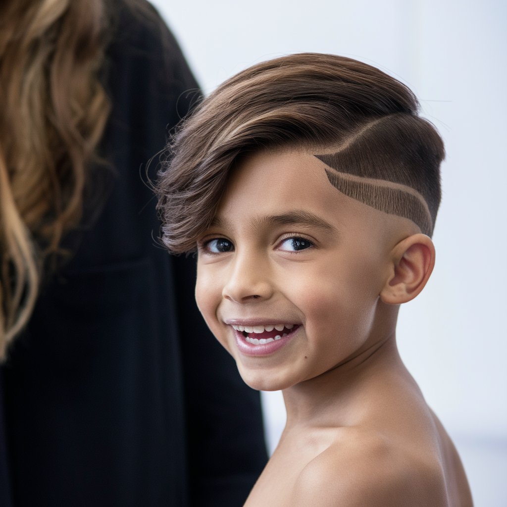 degradado elegante cortes de pelo para niños