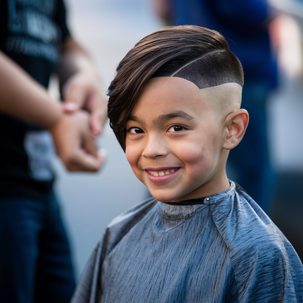 degradado elegante cortes de pelo para niños