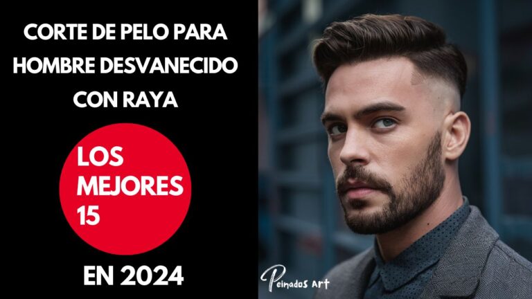 Corte de Pelo para Hombre Desvanecido con Raya