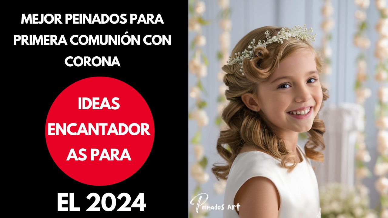 Mejor Peinados para Primera Comunión con Corona Ideas Encantadoras para el 2024